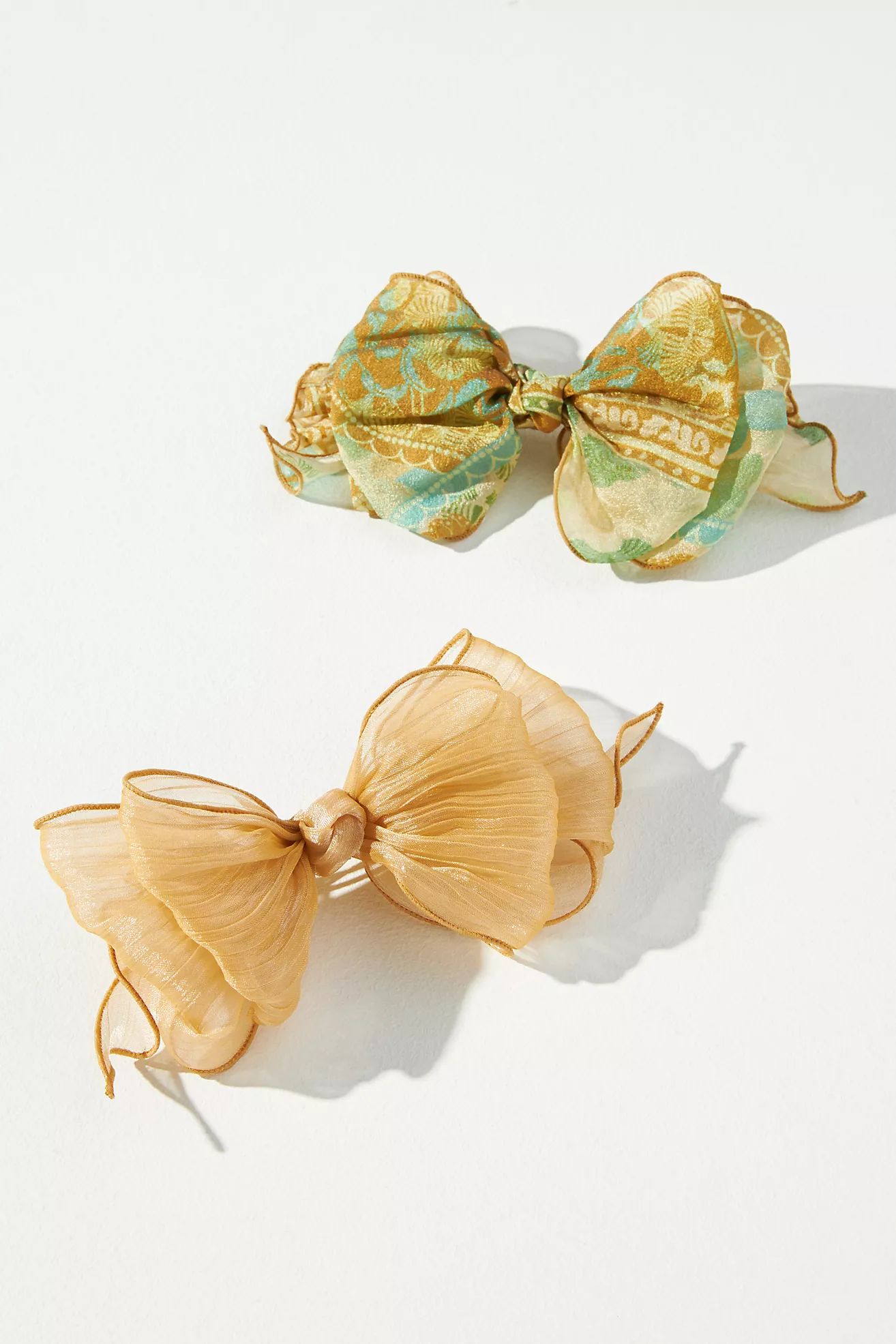 Sheer Bow Hair Clips, Set of 2 | Anthropologie (US)