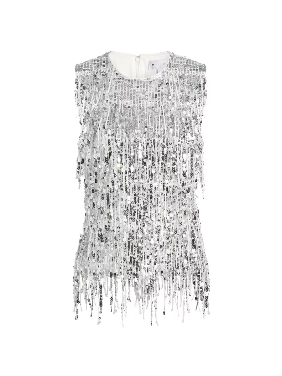 Royce Sequined Fringe Top | Saks Fifth Avenue