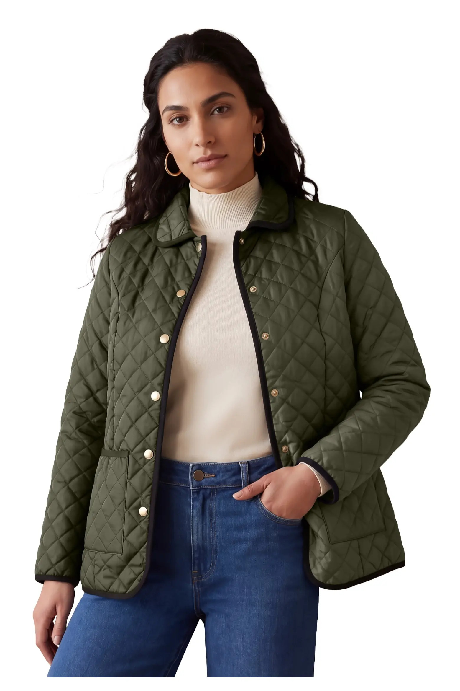 Jessica London Snap Front Quilted Coat (Women) | Nordstrom | Nordstrom