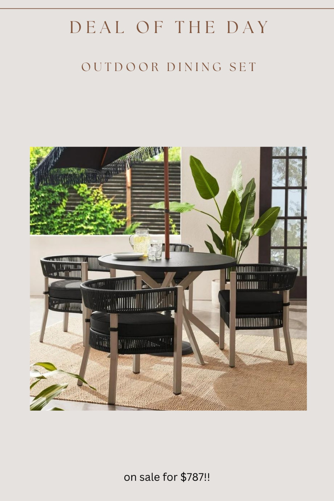 New Walmart outdoor dining set!!! Four chairs & table on sale for $787 🙌🏻🙌🏻🙌🏻🙌🏻

This will sell out! 

#LTKSeasonal #LTKSummerSales #LTKHome