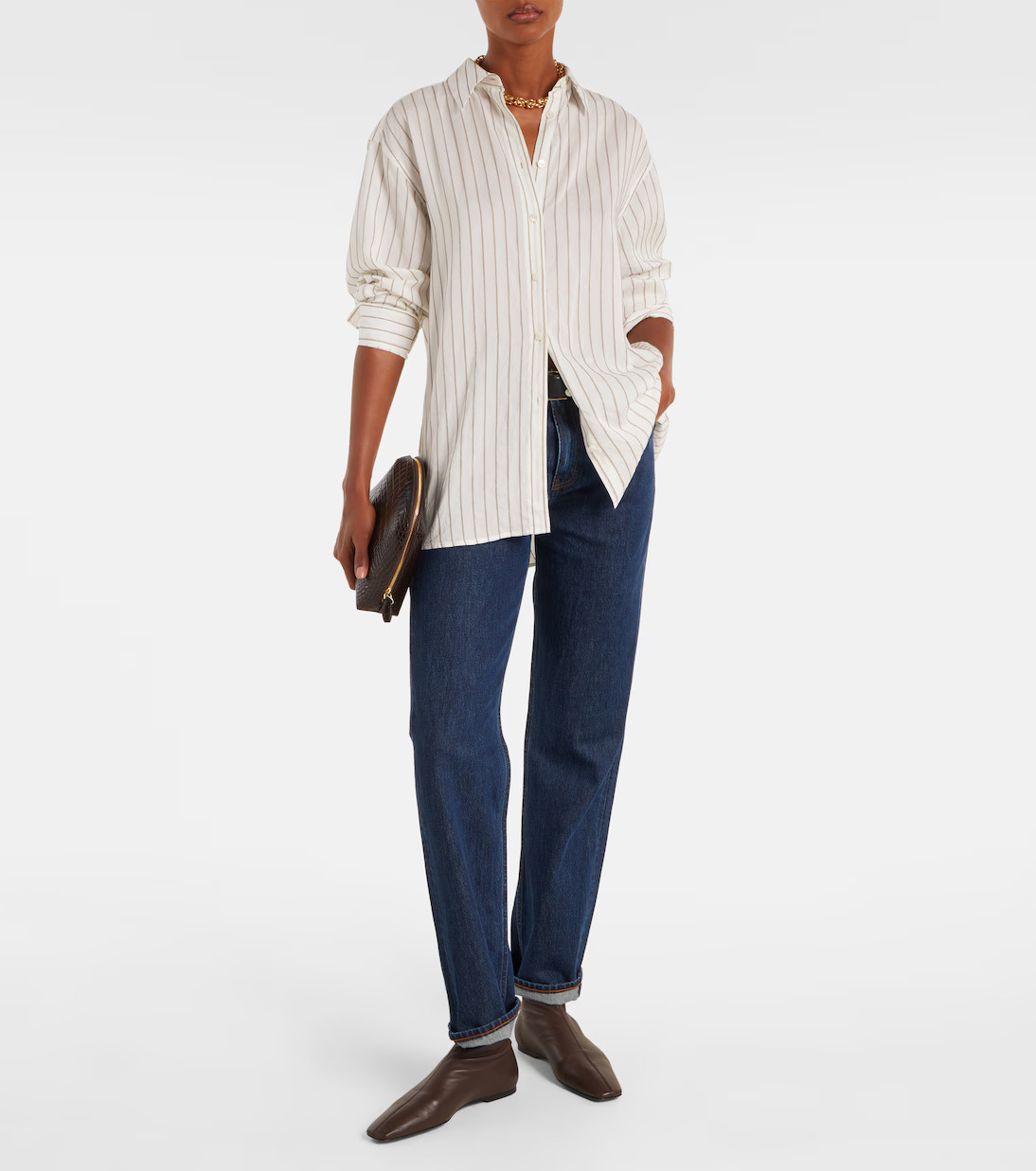 Small croc-effect leather pouch | Mytheresa (INTL)