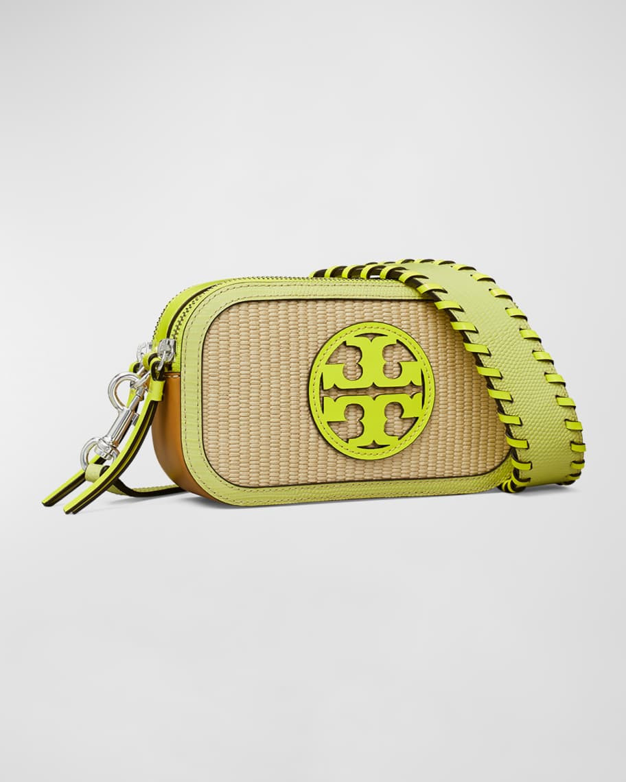 Tory Burch Miller Mini Raffia Crossbody Bag | Neiman Marcus