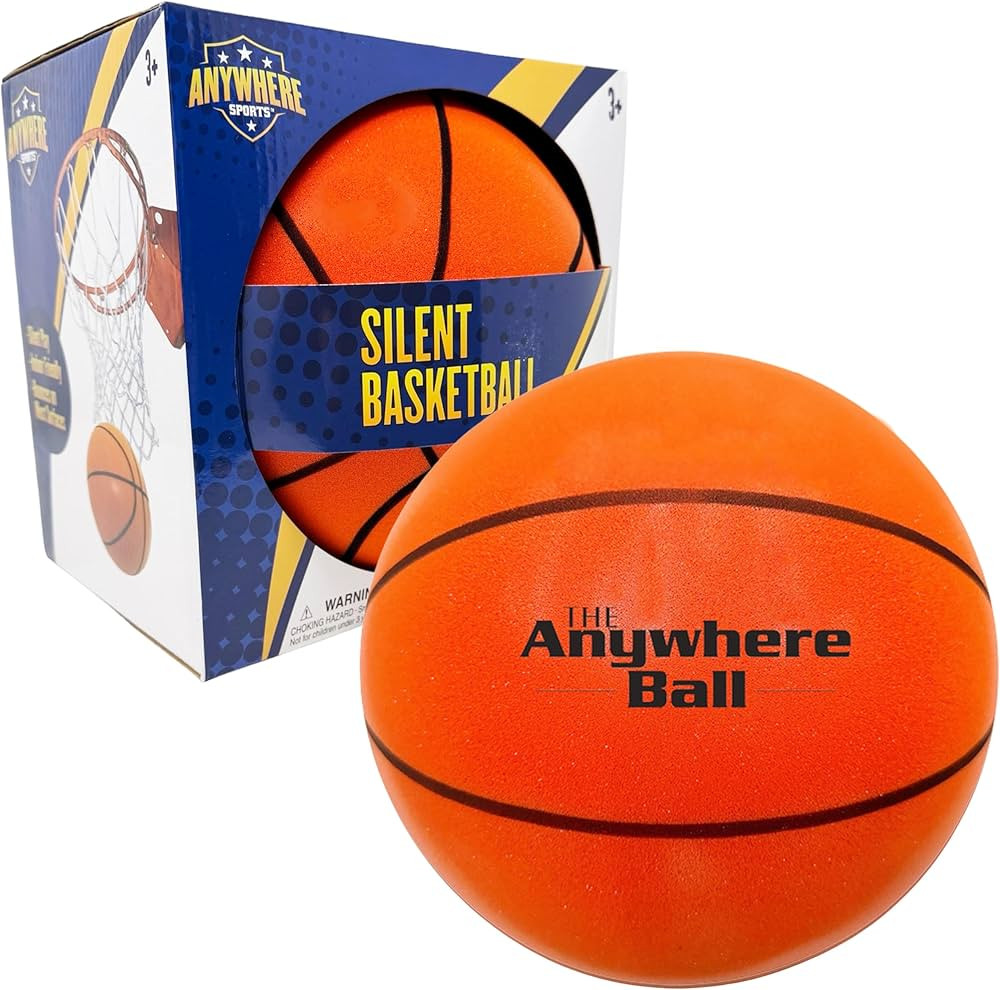 Anywhere Ball, Silent Basketball, Airless Foam for Indoor Training, Dribbling, and Realistic Boun... | Amazon (US)