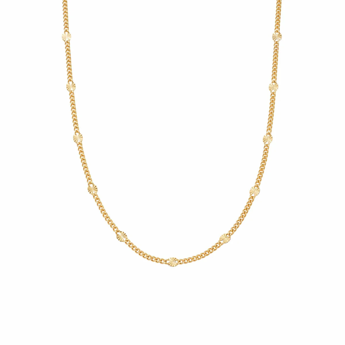 Estée Lalonde Sunburst Chain Necklace 18ct Gold Plate | Daisy London Jewellery
