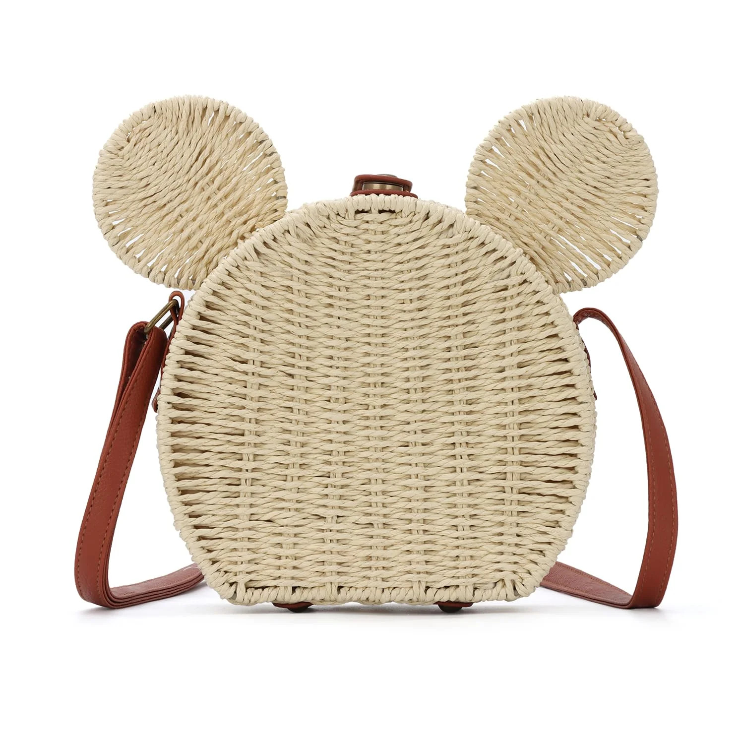 Round Rattan Purse for Women Wicker Crossbody Bag Cute Summer Beach Bag Woven Handbag for Vacatio... | Walmart (US)