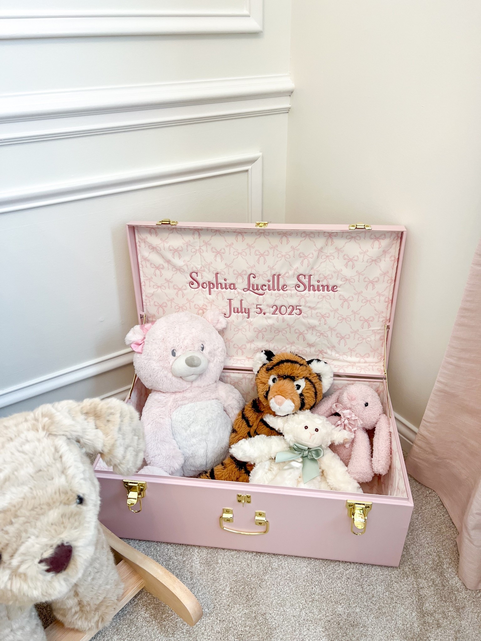 Petite Keep - Keepsake trunk🎀 
Multiple colors, prints, and monogram styles available 

Nursery - shower gift - bridal gift - baby shower gift - gift ideas - preppy decor - timeless - home decor - baby girl - girl nursery - newborn baby - wedding gift 

#LTKHome #LTKSeasonal #LTKBaby
