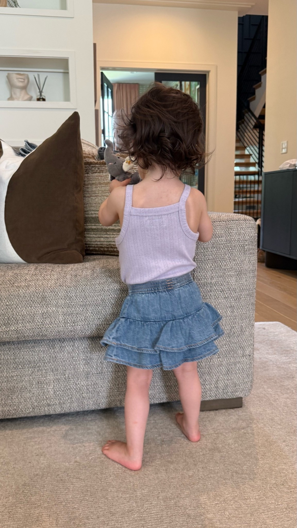 The tiny ruffle skort🥹 M is in 12M. The purple pointelle set is 18M. Use AFTIA for an extra 15% off @abercrombie

#LTKBaby #LTKKids #LTKSaleAlert