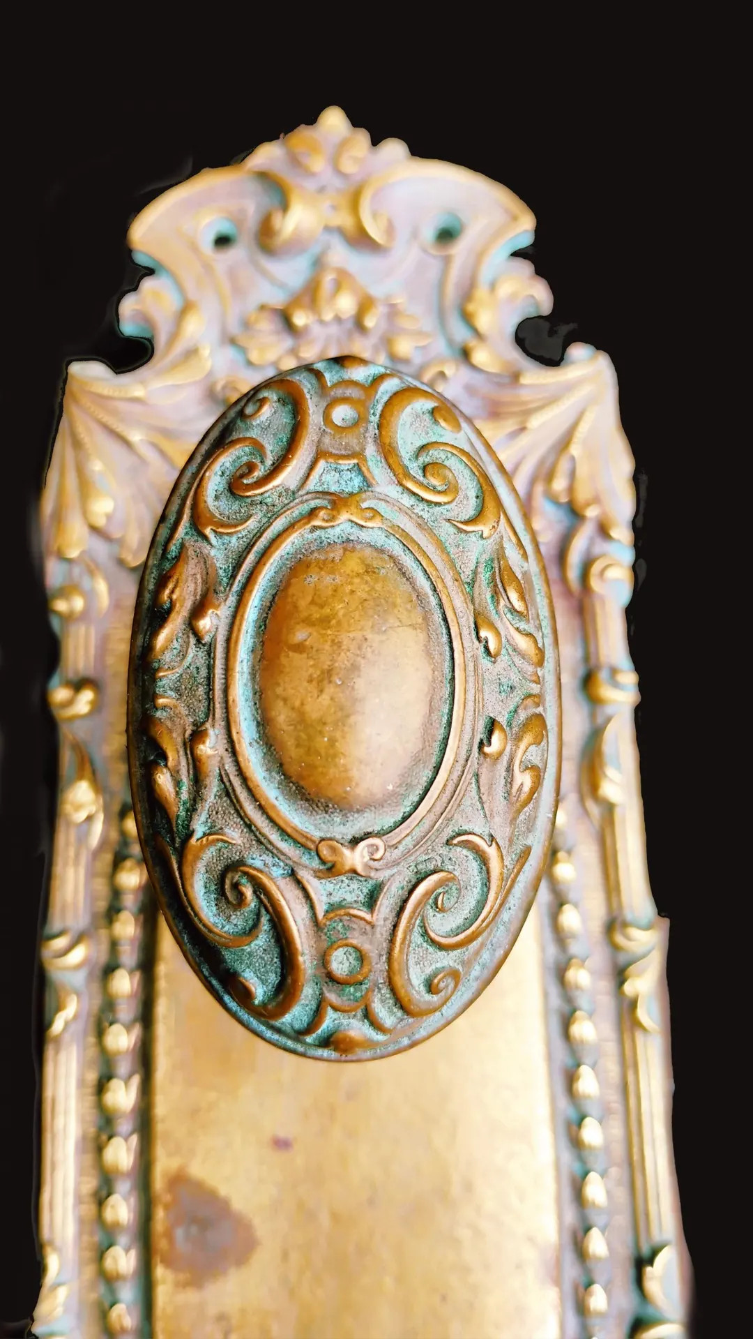 Ornate Brass Reading Hardware Co. Door Knob and Backplate | Etsy (US)