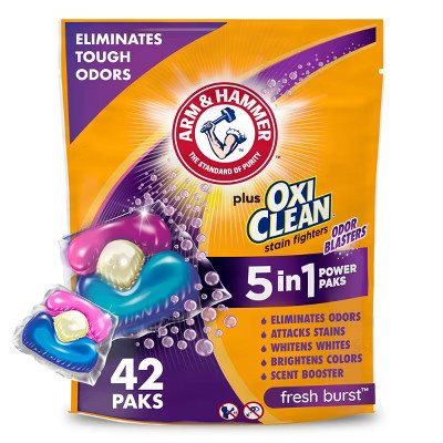 Arm & Hammer Plus Oxi Clean Odor Blasters HE Laundry Detergent Pods 42Paks: Resealable Bag, 42 Uses | Target