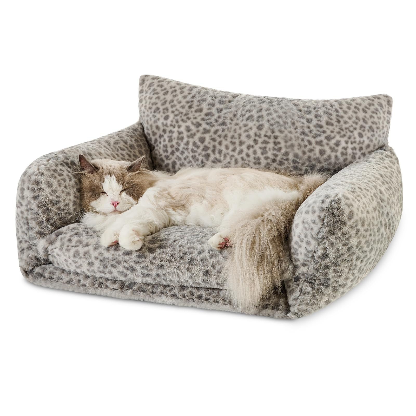 Hollypet Cat Bed Fluffy Plush Mutifuctional Double-Layer Soft Pet Couch Orthopedic Sofa Nest Beds... | Amazon (US)