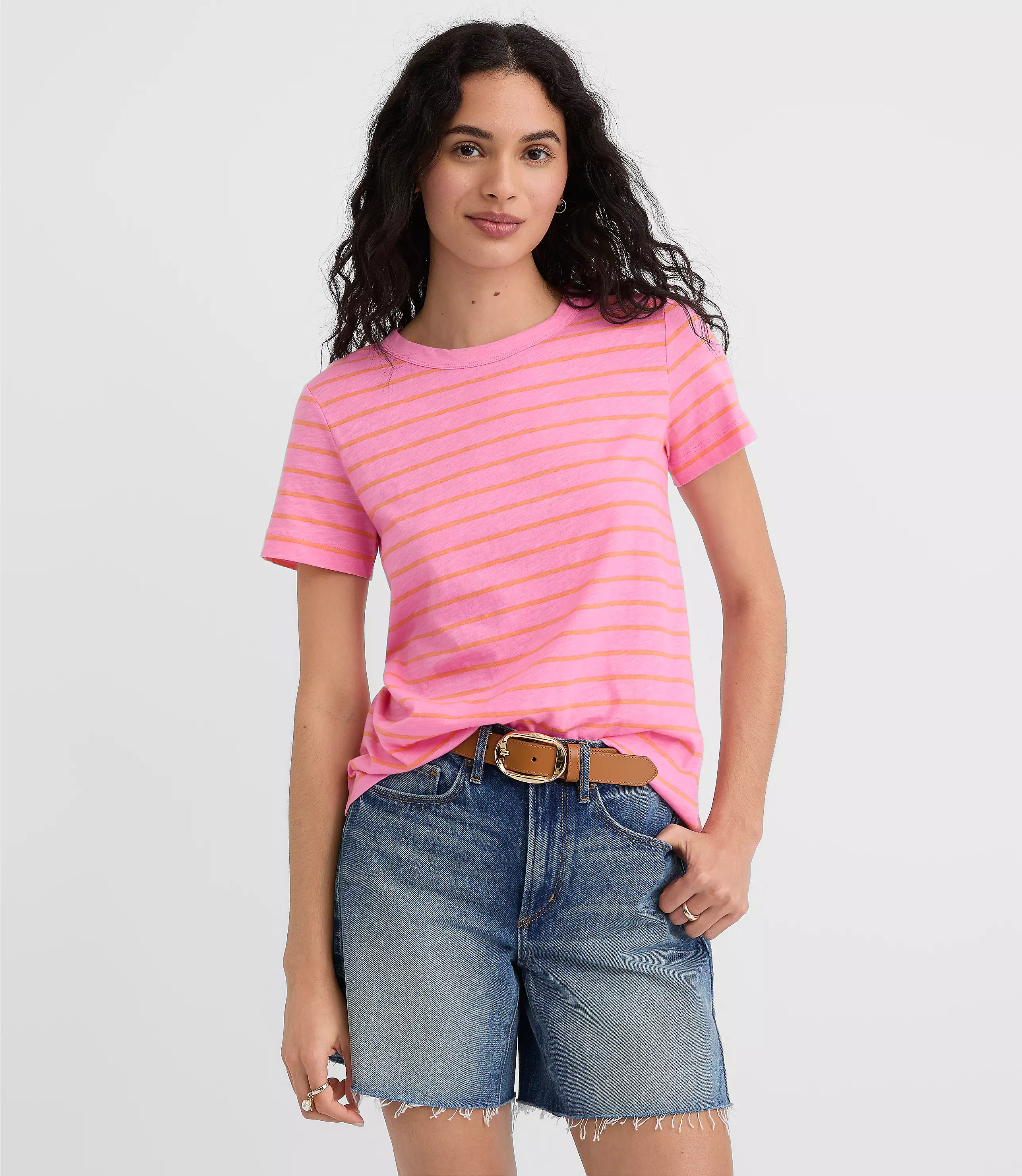 Striped Everyday Crew Tee | LOFT