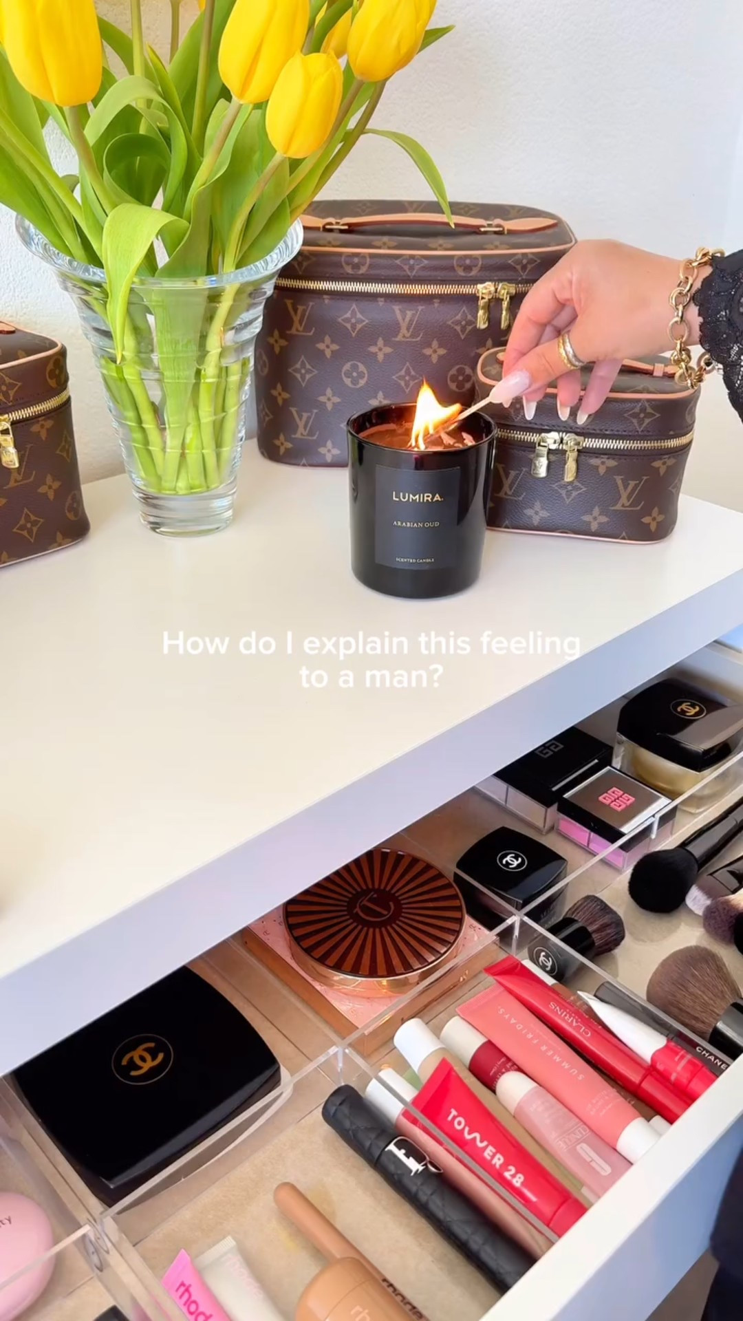 Summer skincare, fresh makeup, candlelight, and iced lattes… this is my kind of therapy ✨💅💕

#vanitygoals #luxuryunboxing #makeuptheraphy #summerglowup #candlelightvibes #softlifeera #vanityaesthetic #perfumelover #selfcareluxury #cleangirlvibe #dailyglowup #candlelover

#LTKSummerEdit #LTKGiftGuide #LTKBeauty