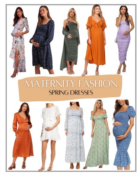 Cute spring maternity dresses for your baby shower or whatever other events you have coming up! 

#LTKstyletip #LTKfindsunder100 #LTKbump