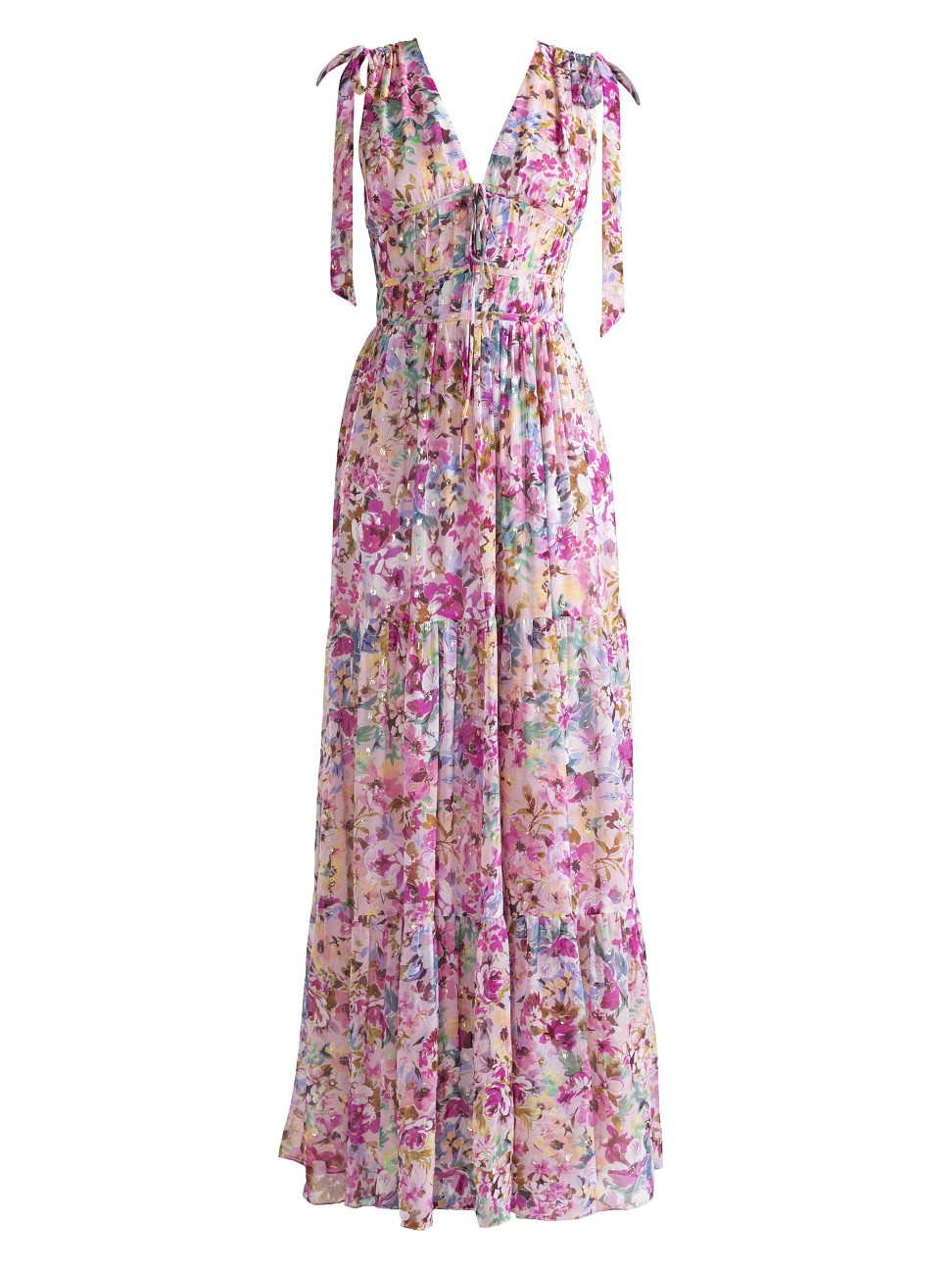 Women's Zahra Neon Floral Gown - Blush - Size 12 | Saks Fifth Avenue