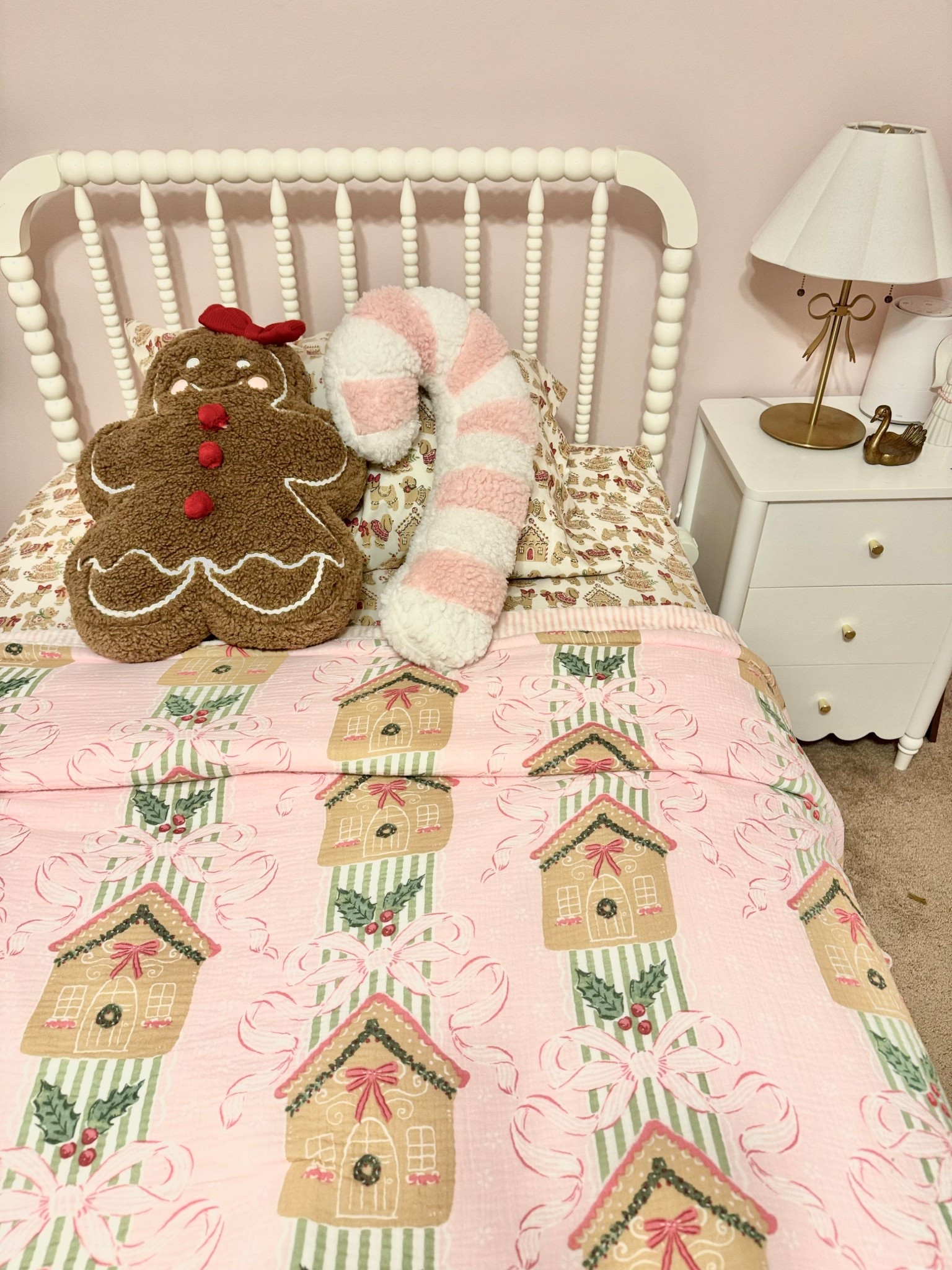 Sweet Gingerbread Christmas Bedroom 🍬
Turning my daughter’s room into the coziest pink gingerbread wonderland for the holidays! 🎀 From the candy cane sherpa pillow to the gingerbread bedding and festive touches — it’s giving sugar, spice, and everything nice. Perfect for a girly holiday bedroom that still feels warm and festive. 💕

Shop all the pink Christmas decor and bedding below!
#LTKHoliday #LTKhome #LTKkids #ChristmasDecor #PinkChristmas #GingerbreadBedroom #GirlsRoomDecor #HolidayHome #ChristmasBedroom #KidsRoomInspo #LTKseasonal #LTKunder50
