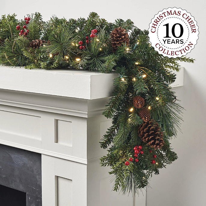 Christmas Cheer LED Corded Garland | Frontgate | Frontgate