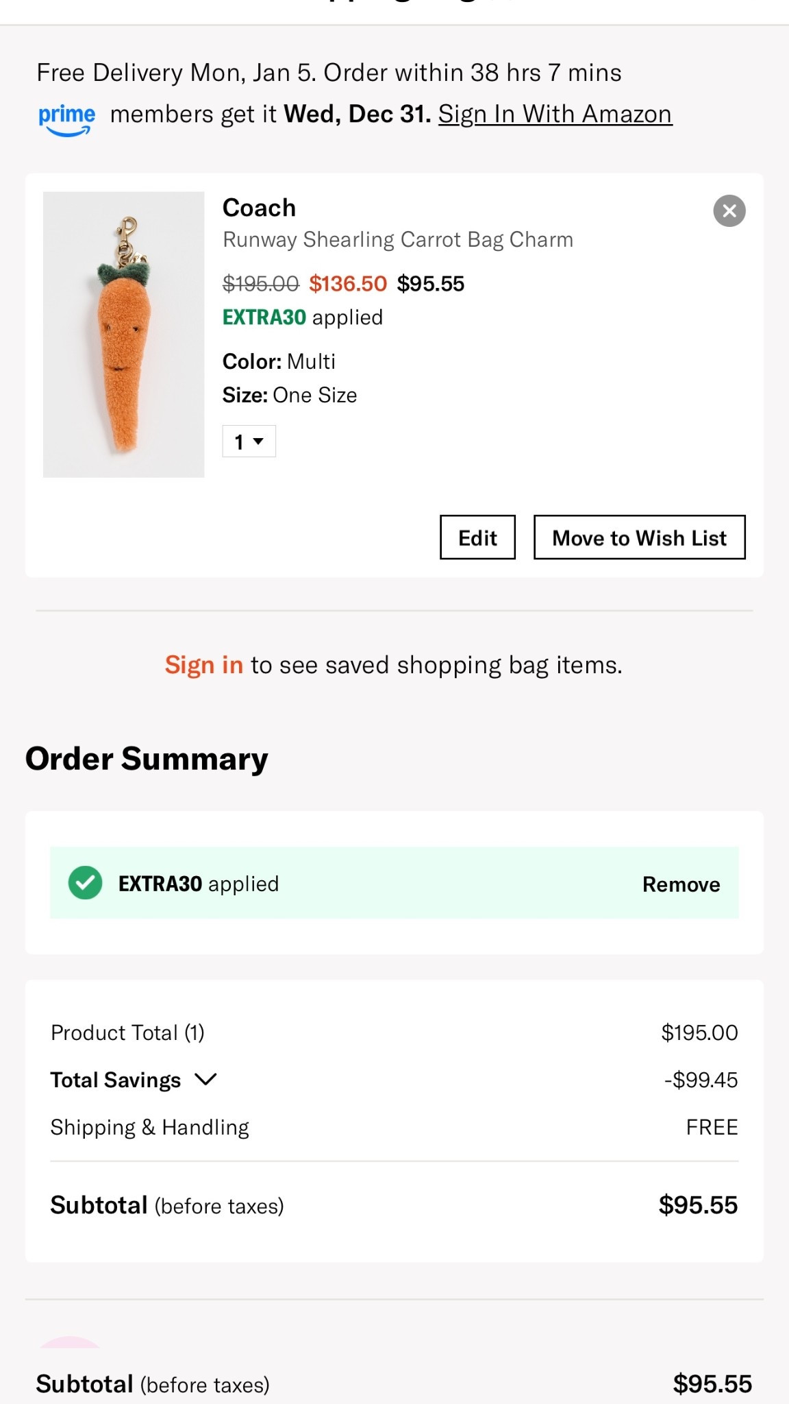 FYI: fantastic deal on Shopbop for the Coach carrot plush charm! Use code EXTRA30

#LTKHoliday #LTKGiftGuide #LTKSaleAlert