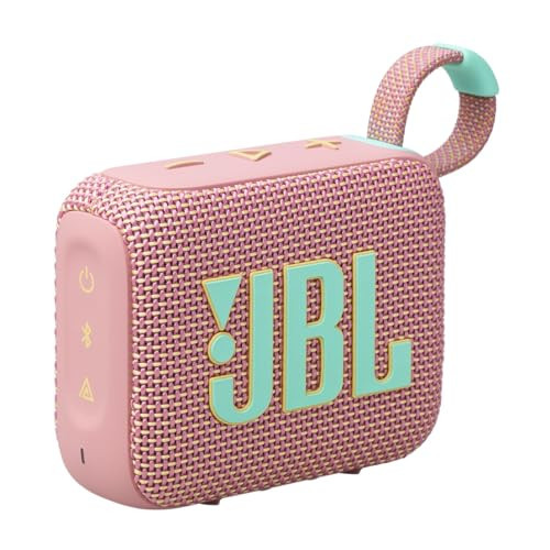 JBL Go 4 - Ultra-Portable, Waterproof and Dustproof Bluetooth Speaker, Big JBL Pro Sound with Punchy bass, 7-Hour Built-in Battery, Made in Part with Recycled Materials (Pink) | Amazon (US)