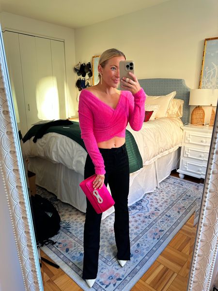 Pink cropped sweater & black jeans! Both are true to size (but the pants run long, I’m 5’1” & need to wear heels with them!) ✨ #pinksweater #heeledbooties #holidayparty

#LTKSeasonal #LTKshoecrush #LTKHoliday