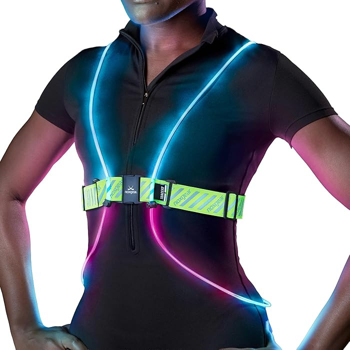 noxgear Tracer2 Multicolor Light Up and Reflective Running Vest | Rechargeable, Ultra-bright Runn... | Amazon (US)