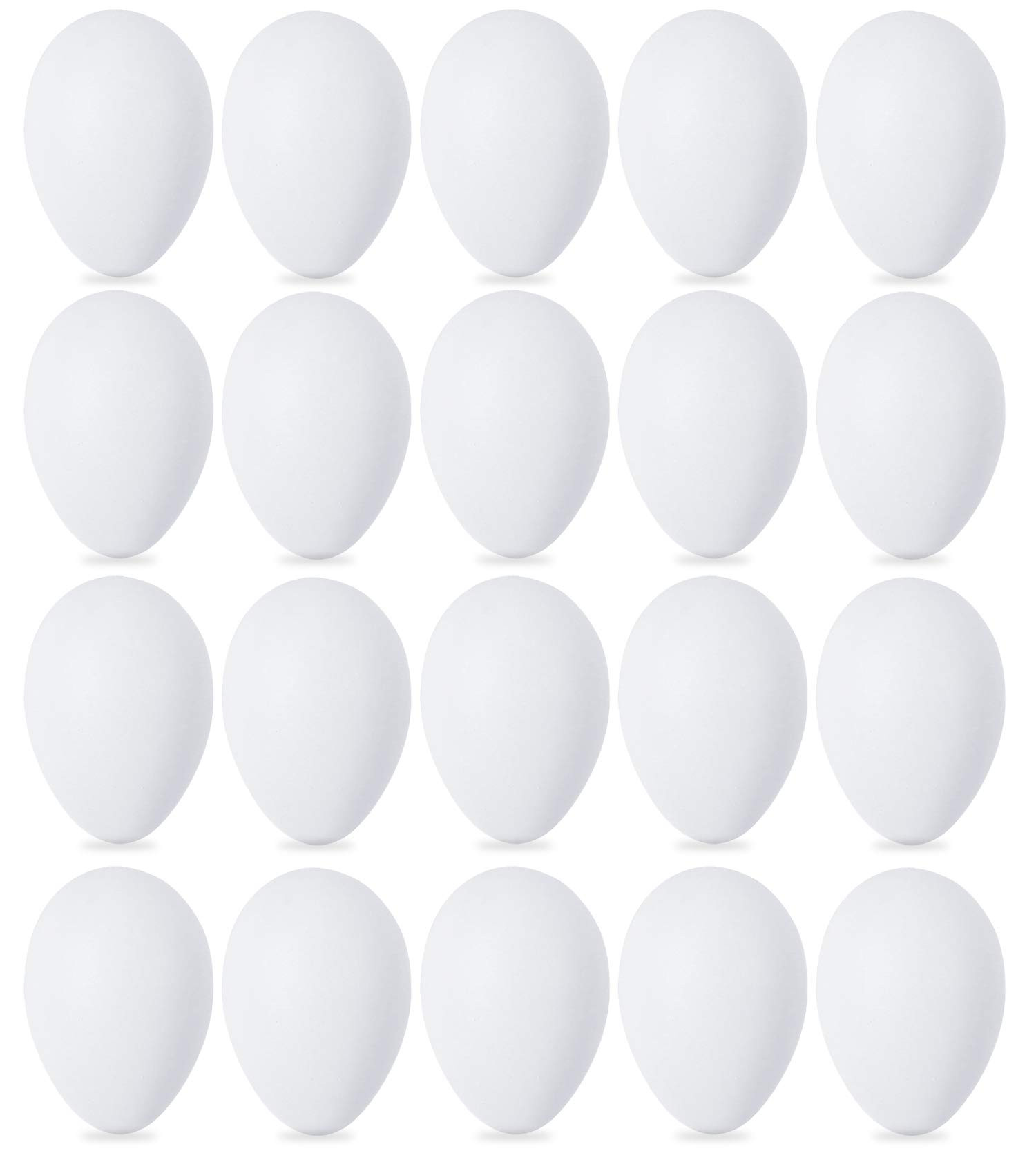 Double Couple 20 PCS White Plastic Eggs for Hunts, Basket Fillers, Gift, Compatible with Egg Deco... | Amazon (US)