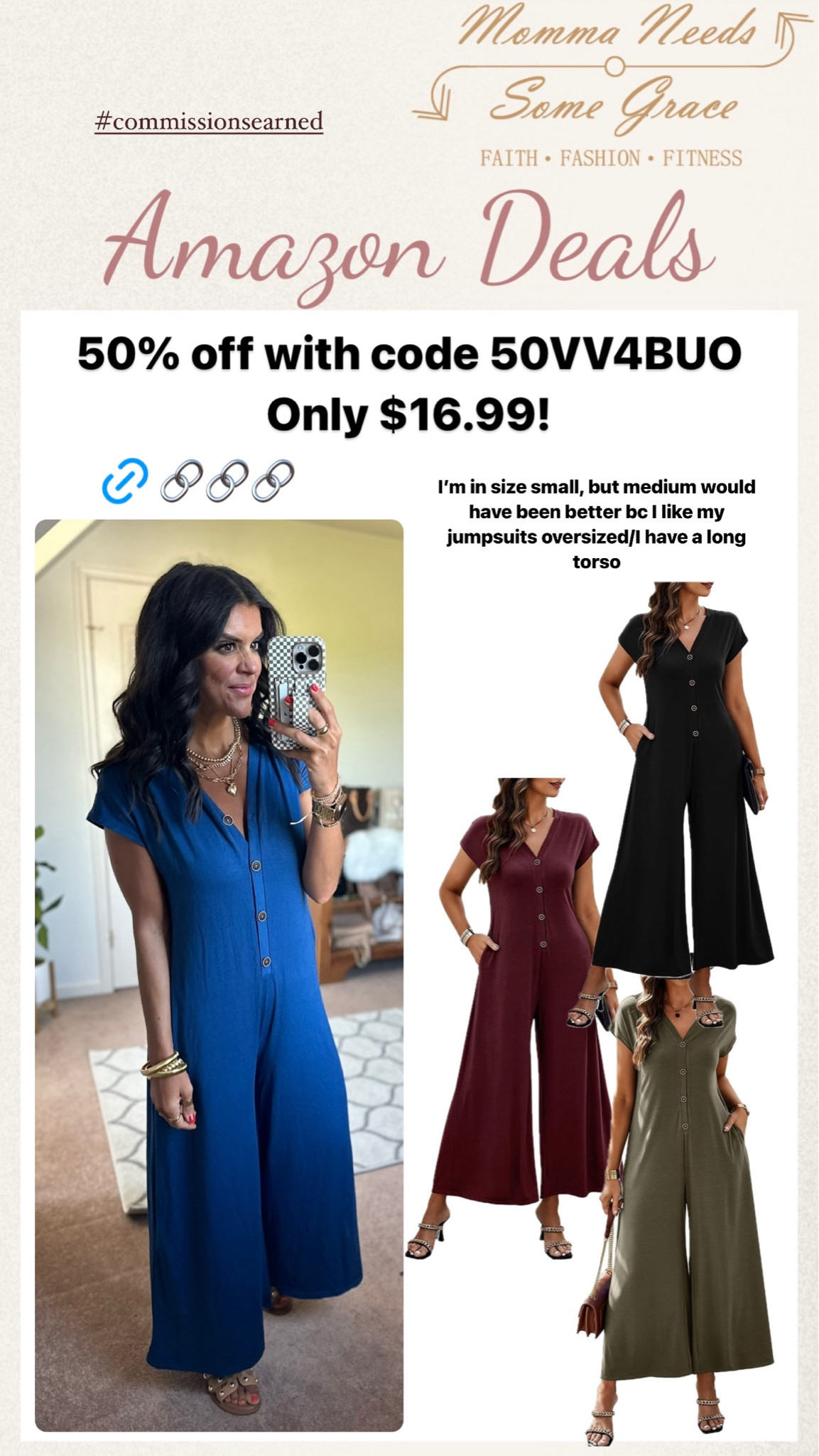 Amazon jumpsuit on promo today! Ends 5/22

#LTKStyleTip #LTKSaleAlert #LTKFindsUnder100