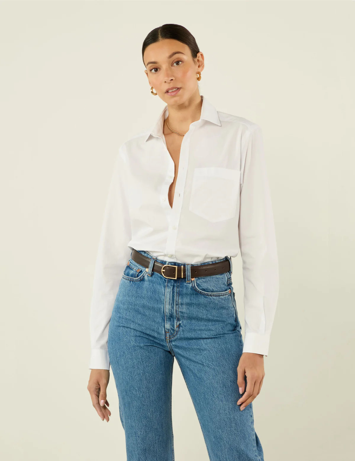 The Classic: Fine Poplin, White | With Nothing Underneath