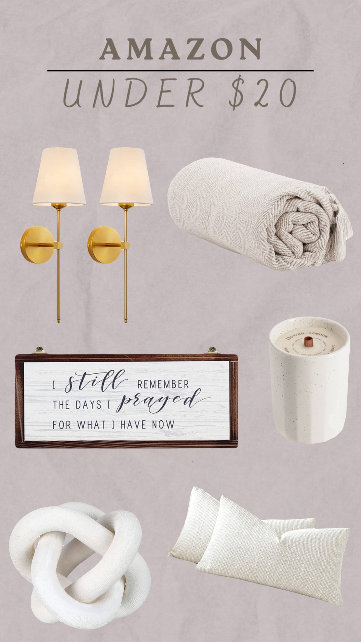Transform your space with simplicity! This Amazon selection of neutral home decor pieces are all under $20. Perfect for dressing up your home without breaking the bank! #HomeDecor #AffordableStyle #NeutralVibes #AmazonFinds #BudgetFriendly #CozyHome #lighting #blanket #decor #candle #pillow #aesthetic

#LTKSeasonal #LTKFallSale #LTKHome