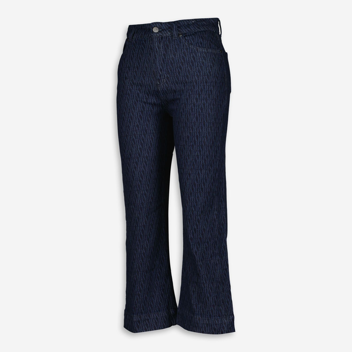 Blue Logo High Rise Crop Jeans | TK Maxx