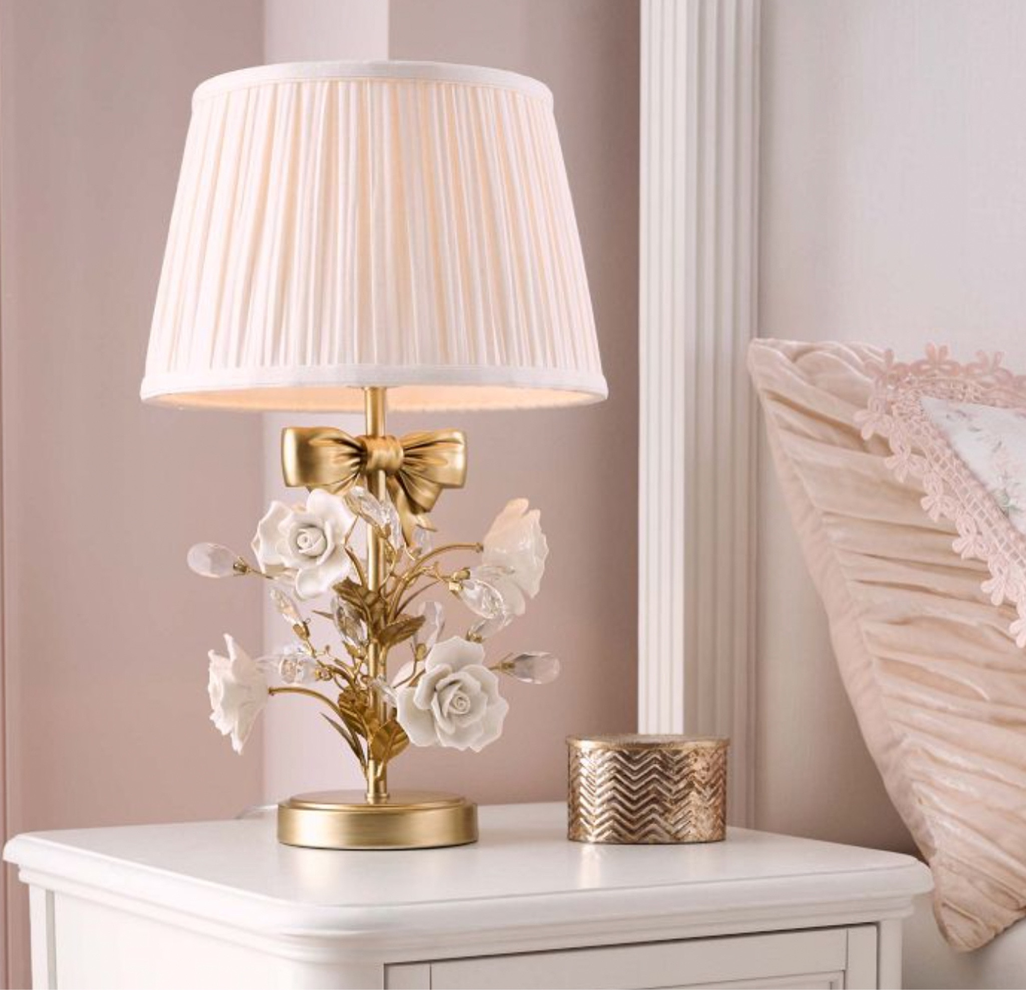 Pretty little floral and crystal lamp

#LTKHome #LTKSeasonal