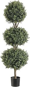 Silk Decor 1 4'TRI Ball Boxwood TOP.(P) GRTT Greenery, 48-in, Two Tone Green | Amazon (US)