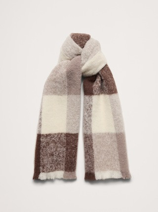 Plaid Alpaca-Blend Scarf | Banana Republic (US)