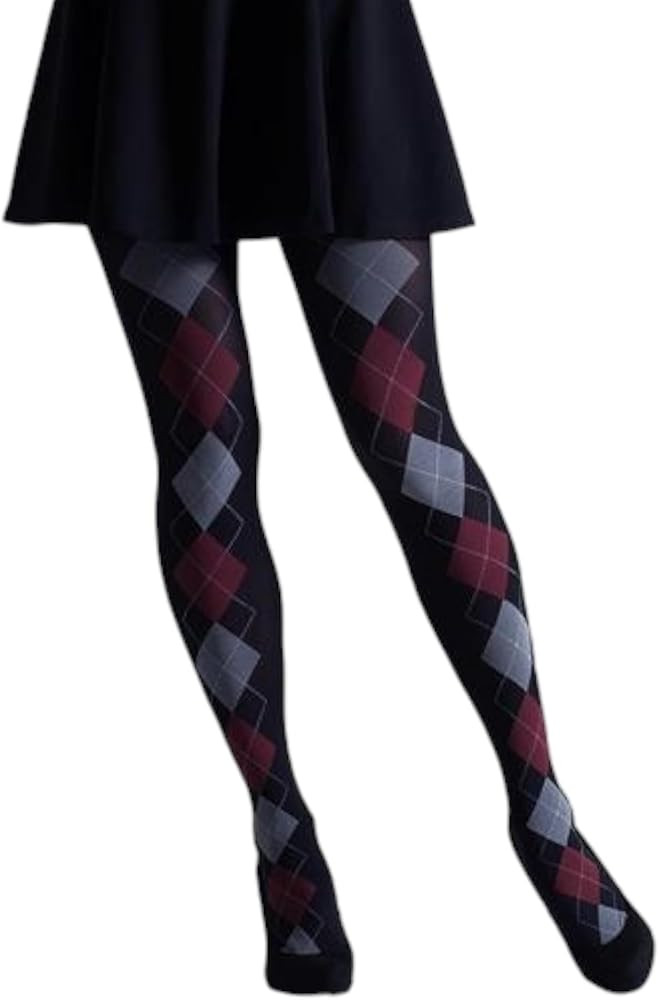 Argyle-Karo-Strumpfhose mit schottischem Muster, blickdicht | Amazon (DE)
