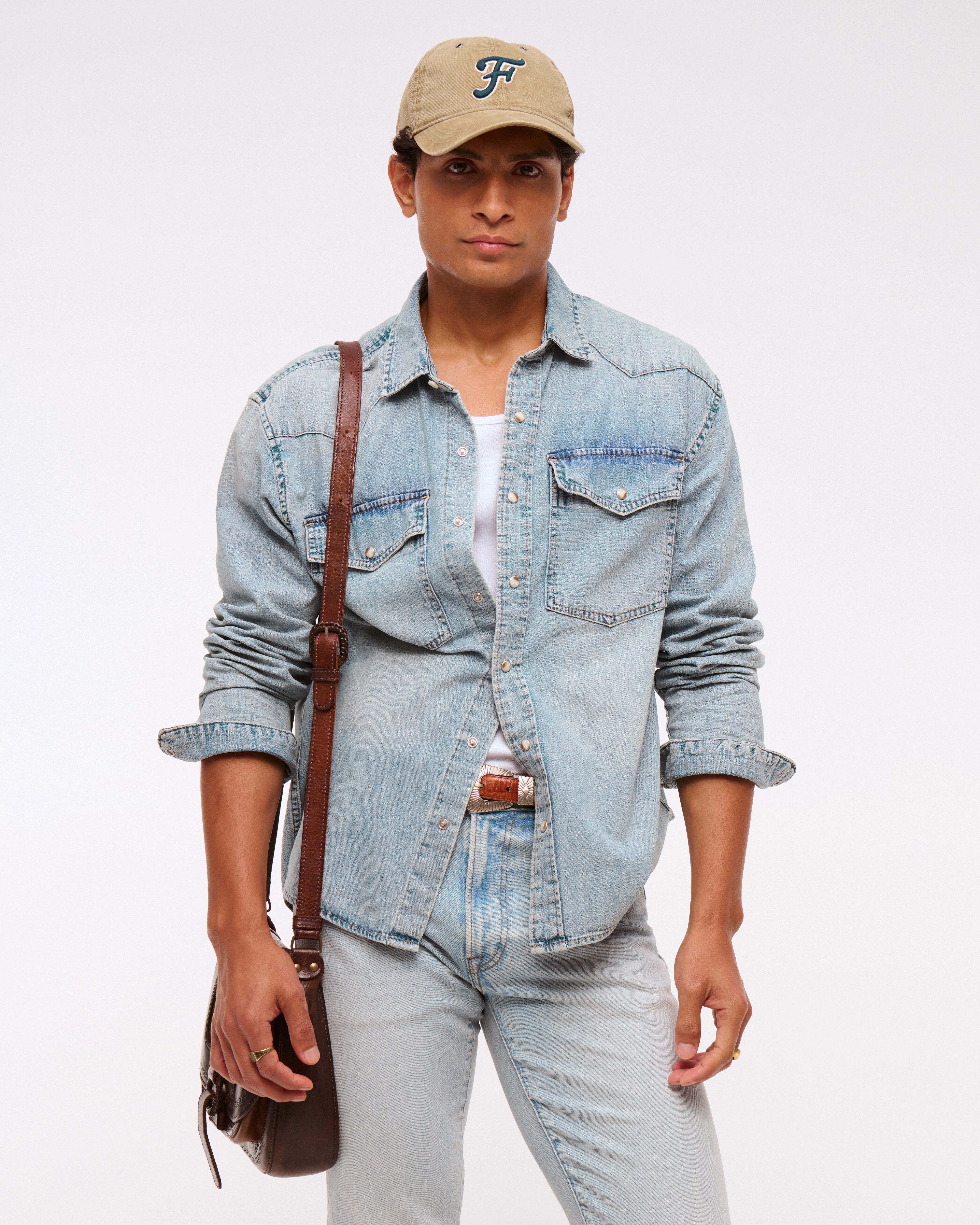 Denim Button-Up Shirt | Abercrombie & Fitch (US)