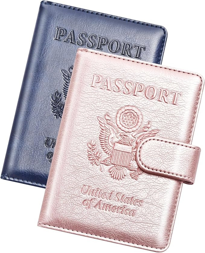 Herain Passport Holder for Travel Cruise Essentials, 2 Pcs Passport Cover Wallet Case Women Men F... | Amazon (US)