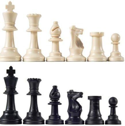 Staunton Tournament Chess Pieces, Triple Weighted with 3.75" King and 2 extra Queens | Amazon (US)