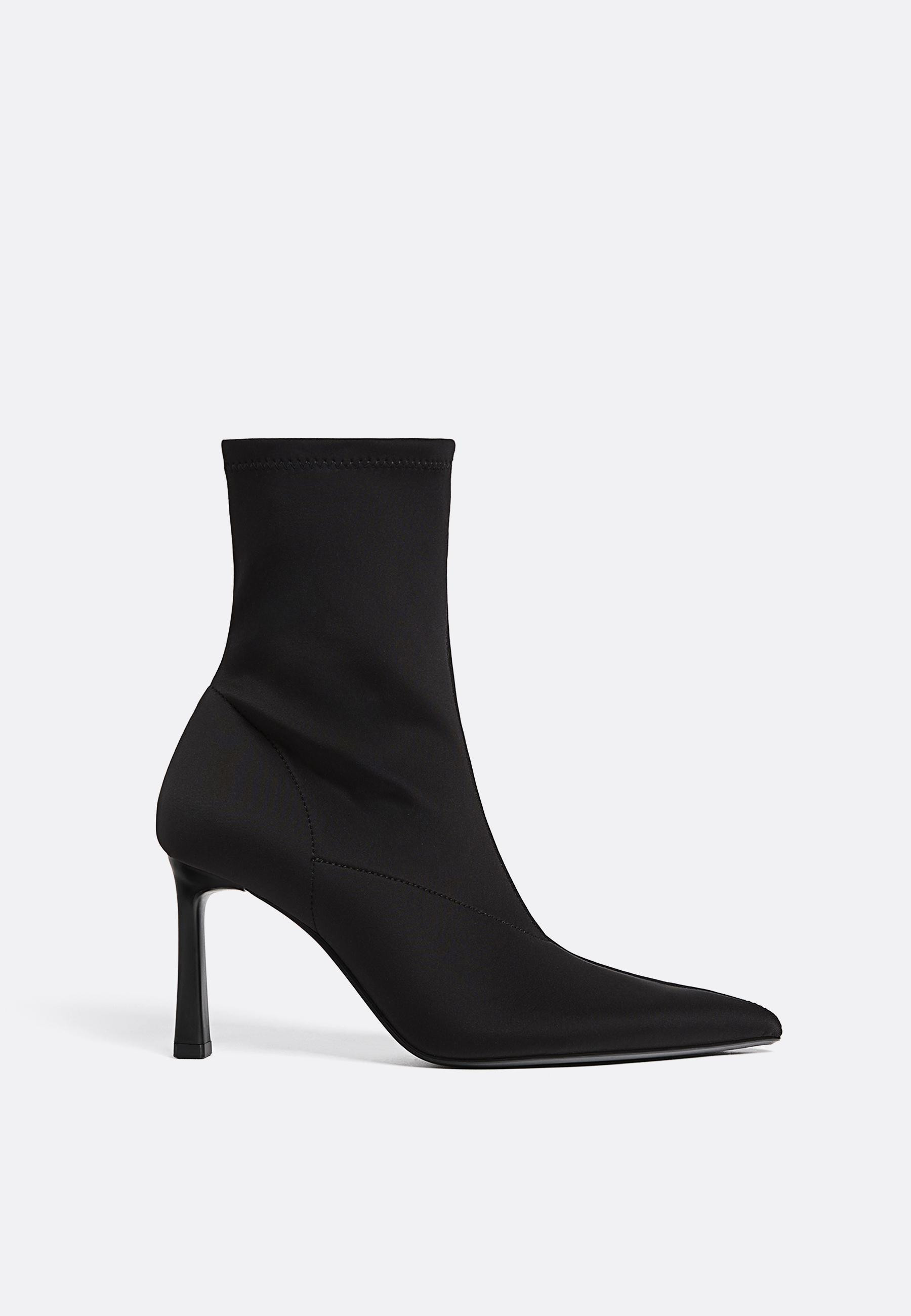 Fabric ankle boots with stiletto heel - Women's See all | Stradivarius United Kingdom | Stradivarius (UK)