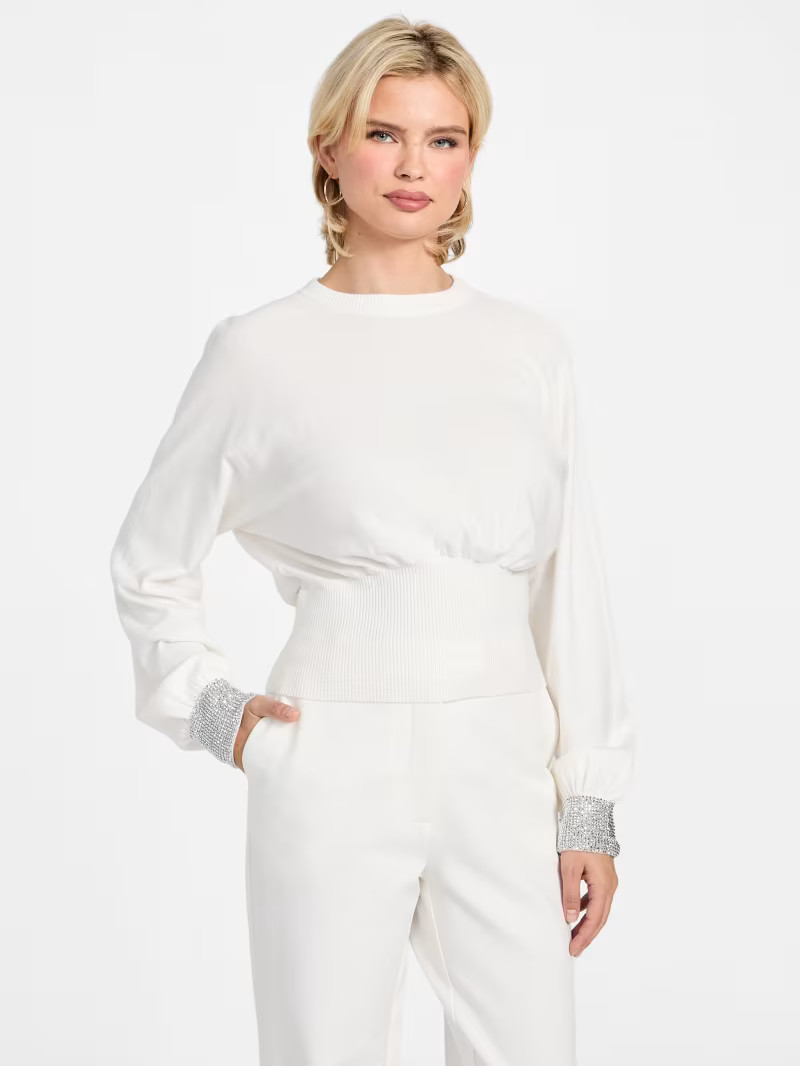 Eco Posa Bling Cuff Sweater | Guess (US)