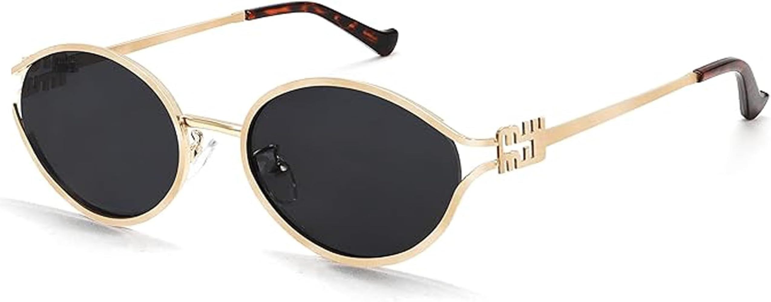 Retro Oval Sunglasses for Women 90s Y2K Trendy Small Metal Frame Lightweight Cateye UV400 Protect... | Amazon (CA)