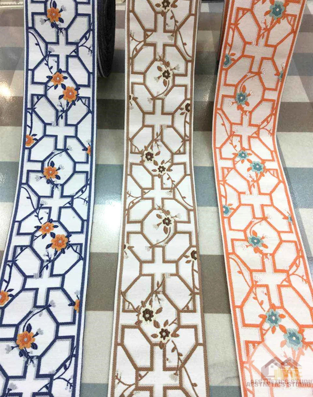 3.5"embroidery Border, Jacquard Trim ,curtain Embellishments ,trim for Curtains ,upholstery Trim ... | Etsy (US)