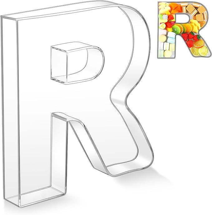 Uiifan 10'' Acrylic Letter Box Form Tray Display Fillable Letter Charcuterie Box Acrylic Candy Di... | Amazon (US)