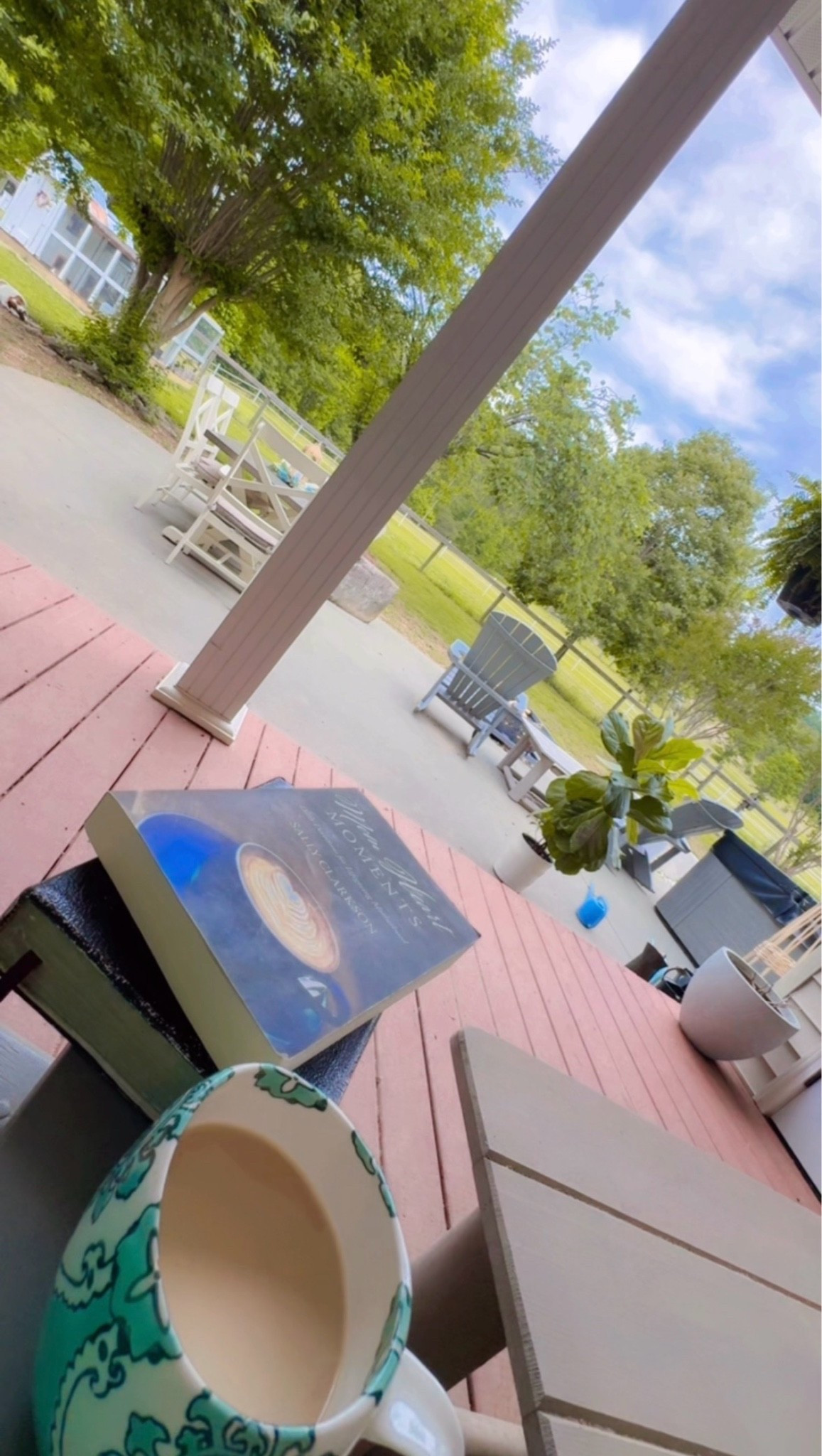 Both of my littles 👶🏼👶🏼 are still sleeping in (must be worn out 💤 from all the Mother’s Day weekend fun 🤩), so I’m getting to enjoy some cozy back porch 📖 time!! 🪑 Oh how I adore this sweet farmhouse 🏡 and this view of my dreams!! 💭

#LTKdayinmylife