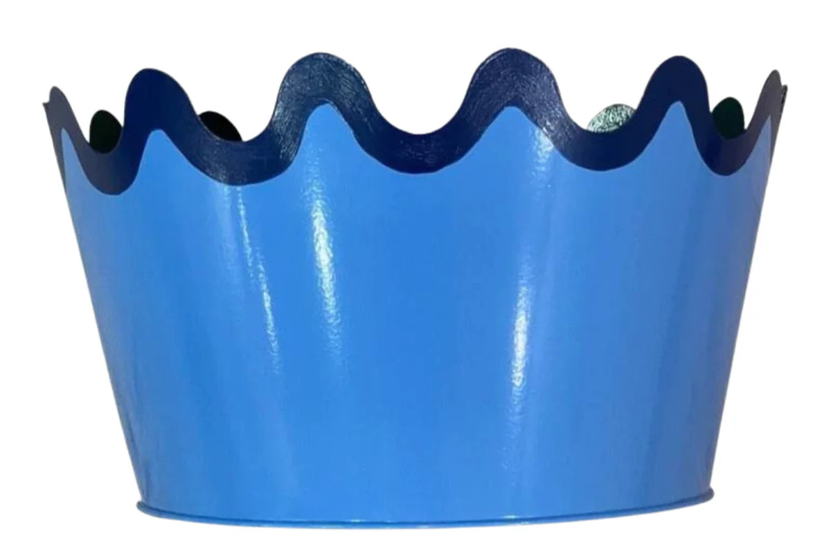 Blue Scallop Planter | Lucy's Market