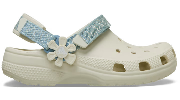 Kids’ Classic Denim Flower Adjustable Backstrap Clog | Crocs (US)