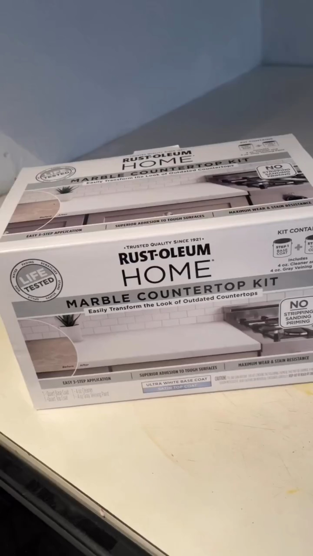 Painting my countertops with this easy diy painting kit #home #remodel #diyproject #paintingg

#LTKHome #LTKFindsUnder100