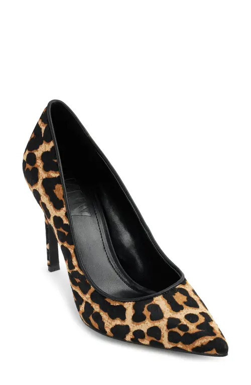 DKNY Mabi Pointed Toe Pump in Leopard Calf Hair at Nordstrom, Size 9.5 | Nordstrom