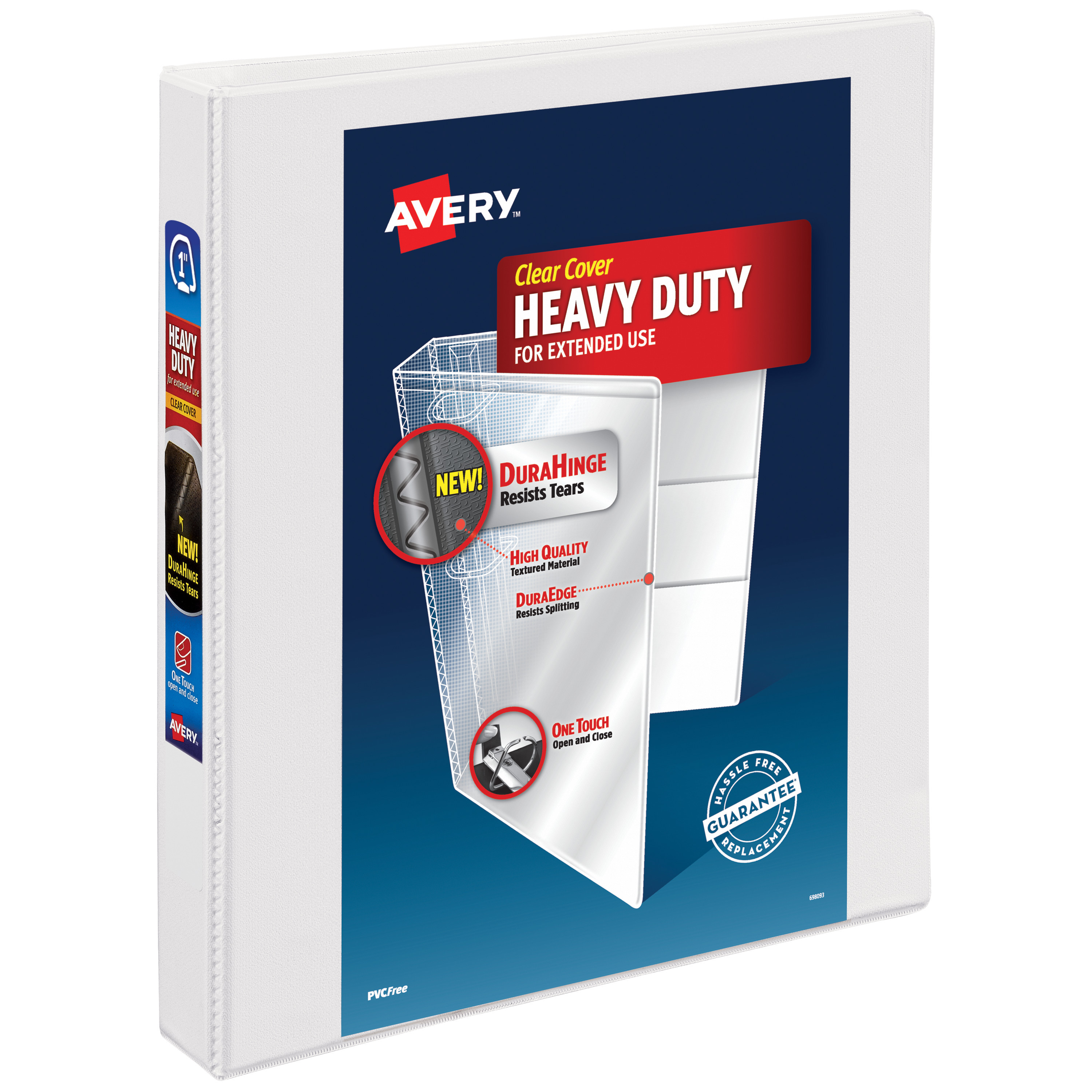 Avery Heavy Duty View Binder, White, 1-inch, Slant Ring, One-Touch, 250 Sheets (79138) - Walmart.... | Walmart (US)