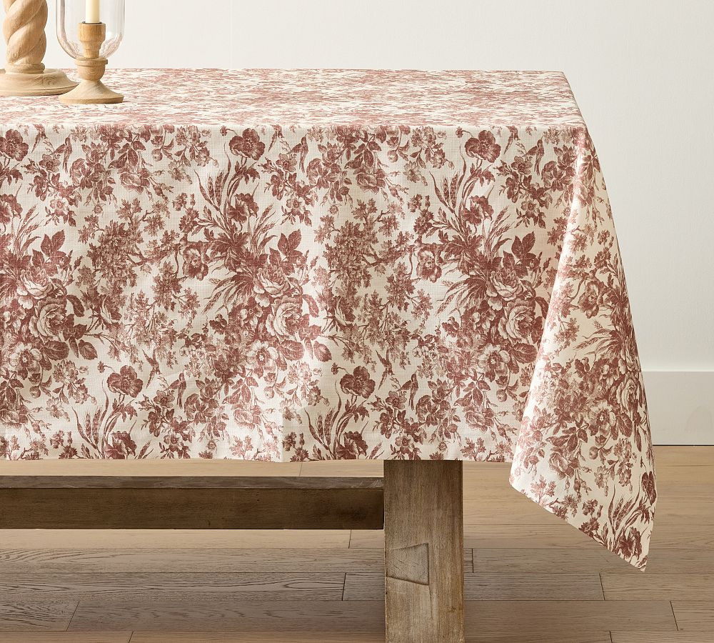 Sorrel Toile Organic Cotton Tablecloth | Pottery Barn (US)