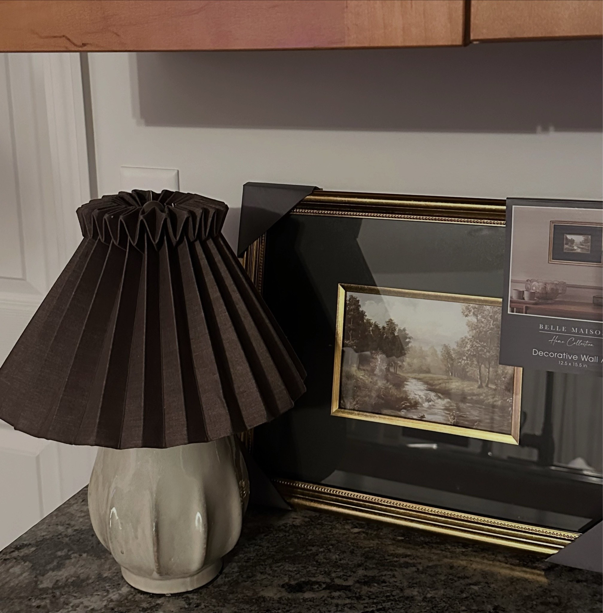 $12 artwork perfect for the kitchen!
(Lamp is target last year)

#LTKHome #LTKSaleAlert #LTKOver40