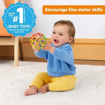 Oball Easy Grasp Classic Ball Baby Toy, Multicolor, Unisex, 4 Inches | Walmart (US)